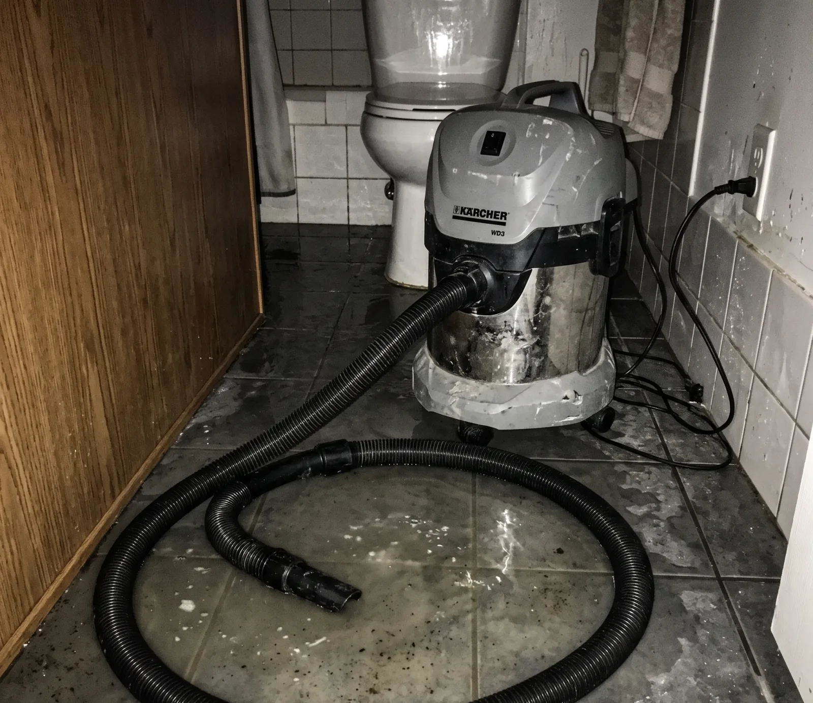 Water extraction for a home in Lakeville being checked over
