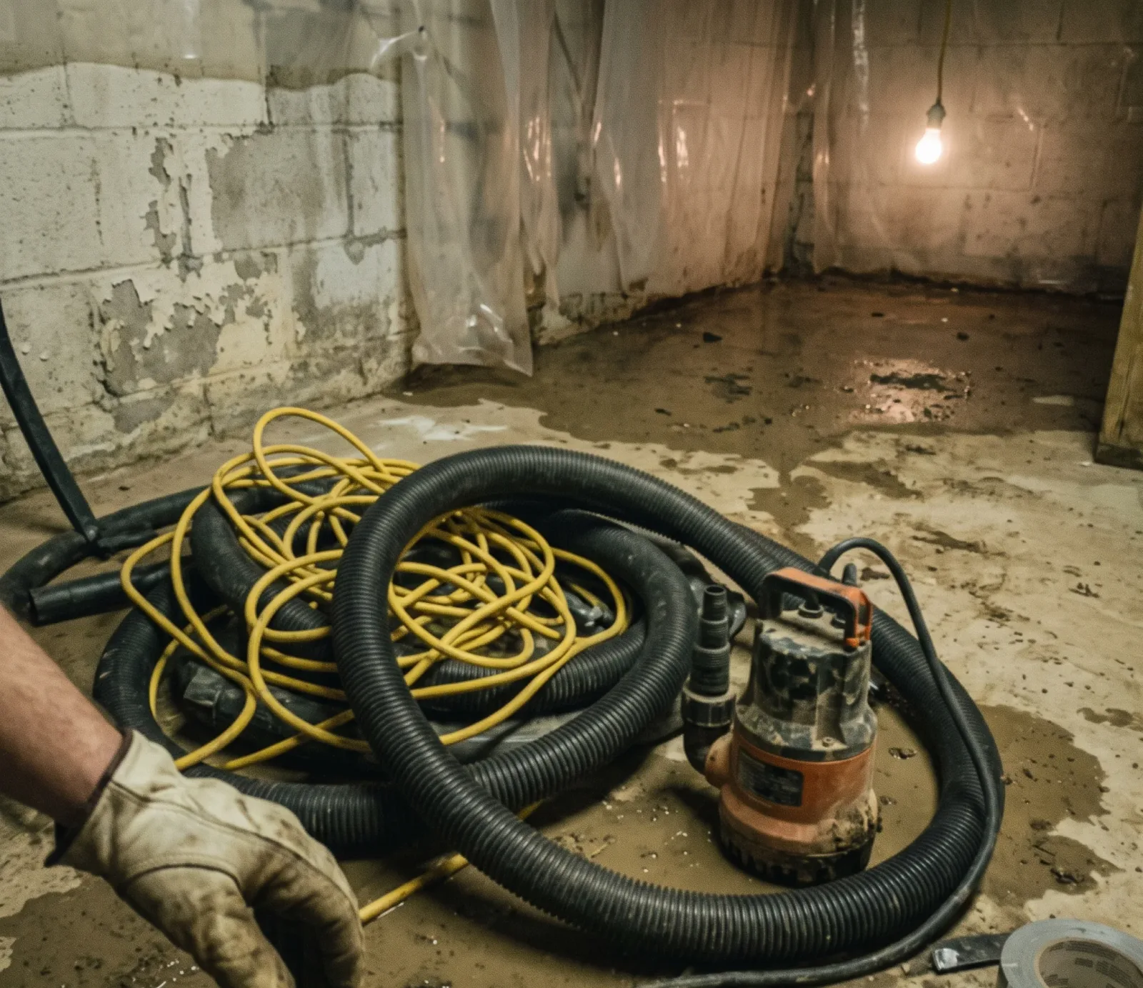 Pump use during water removal in Lakeville, MN